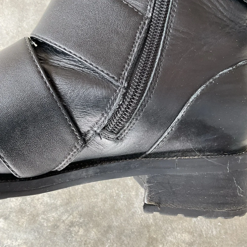 Blondo Black Double Buckle Combat Boots Size 7.5 - Picture 14 of 14